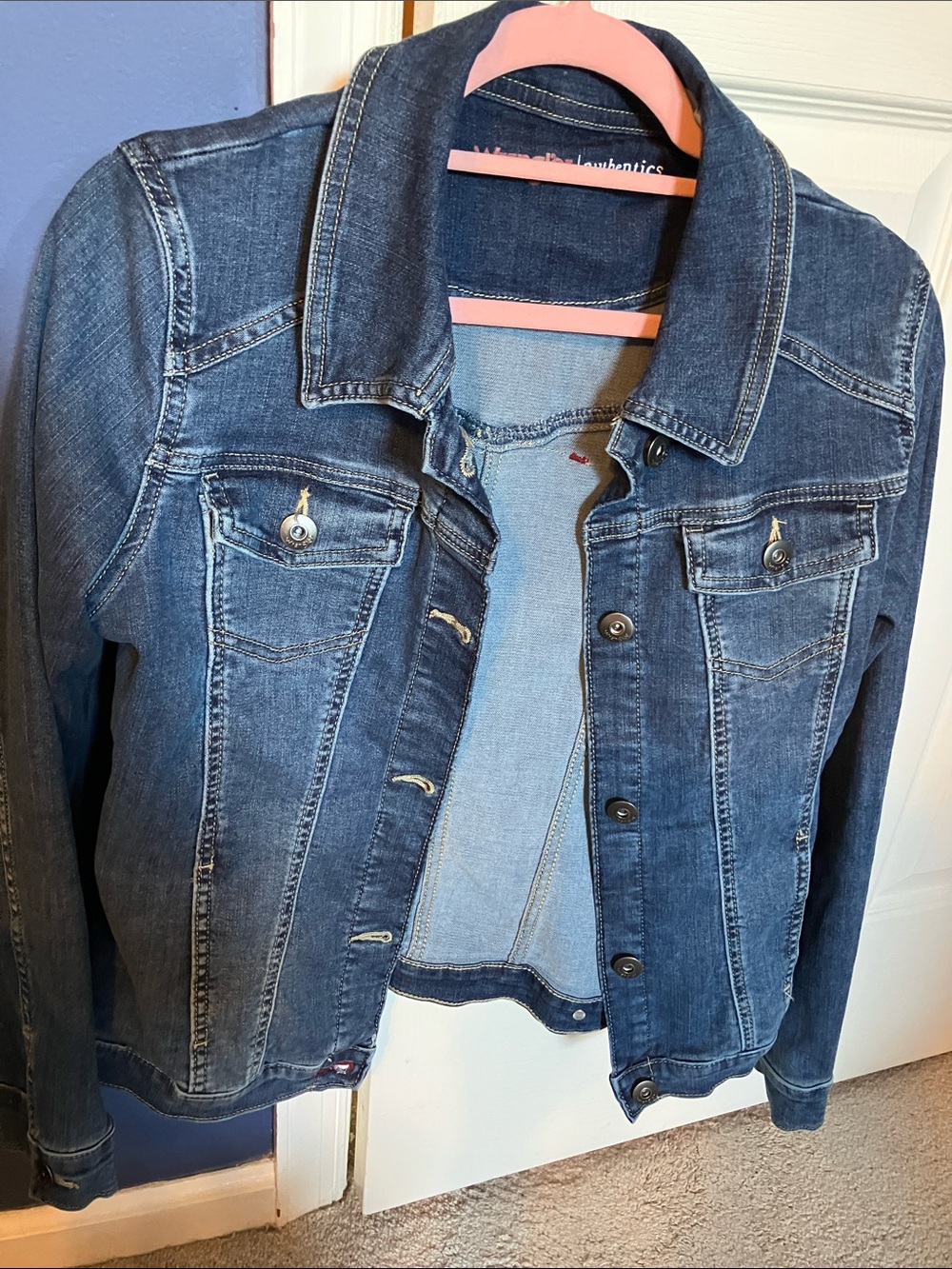 Wrangler Authentics Jean Jacket Blue Womens M